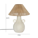 Lalit Natural & White Ceramic Table Lamp