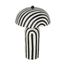 Maiori Striped Papier Mache Table Lamp