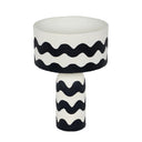Tropea Black Waves Papier Mache Table Lamp