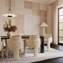 Faith White Boucle Floor Lamp