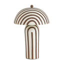 Maiori Striped Papier Mache Table Lamp