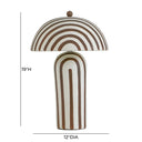 Maiori Striped Papier Mache Table Lamp