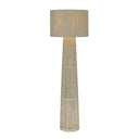 Tapered Natural Chenille Fiber Floor Lamp