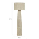 Tapered Natural Chenille Fiber Floor Lamp