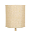 Lamia Natural Burl and Raffia Contract-Grade Table Lamp