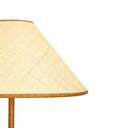 Keria Natural Vegan Leather and Raffia Contract-Grade Floor Lamp