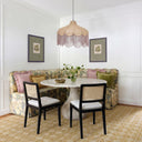 Buchanan Jute Fringed Scalloped Pendant Light