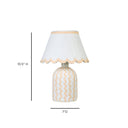 Blum Scalloped Cotton Mache Table Lamp
