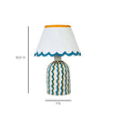 Blum Scalloped Cotton Mache Table Lamp