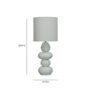 Pebble Cream Papier Mache Table Lamp