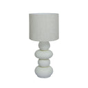 Pebble Cream Papier Mache Table Lamp