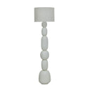 Pebble Cream Papier Mache Floor Lamp