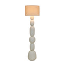 Pebble Cream Papier Mache Floor Lamp