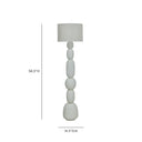 Pebble Cream Papier Mache Floor Lamp