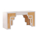 Suzie 62" Rattan Executive Desk With Drawer