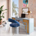 Suzie 62" Rattan Executive Desk With Drawer