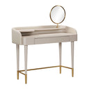 Penelope 45" Vegan Leather Wrapped Vanity Desk With Drawer