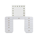 Hollywood 56" White Desk with Vanity Mirror