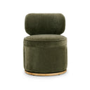 Amaya Green Upcycled Contract-Grade Chenille Swivel Desk Chair