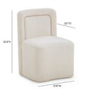 Dolce Performance Velvet Rolling Desk Chair