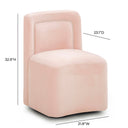 Dolce Performance Velvet Rolling Desk Chair