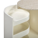 Marlene 47" Cream Faux Travertine Vanity Desk by TOV Furniture, view 6