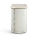Marlene 47" Cream Faux Travertine Vanity Desk by TOV Furniture, view 7
