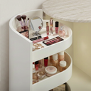 Marlene 47" Cream Faux Travertine Vanity Desk by TOV Furniture, view 4