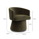 Kristen Upcycled Contract-Grade Chenille Rolling Desk Chair