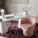 Kristen Upcycled Contract-Grade Chenille Rolling Desk Chair