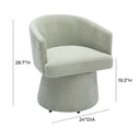 Kristen Upcycled Contract-Grade Chenille Rolling Desk Chair