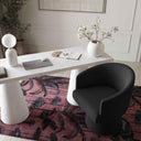 Kristen Upcycled Contract-Grade Chenille Rolling Desk Chair