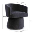 Kristen Upcycled Contract-Grade Chenille Rolling Desk Chair