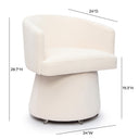 Kristen Upcycled Contract-Grade Chenille Rolling Desk Chair