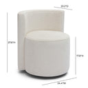 Alyssa Cream Performance Chenille Rolling Desk Chair