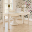 Sarah 55" Cream 2-Drawer Executive Work Desk