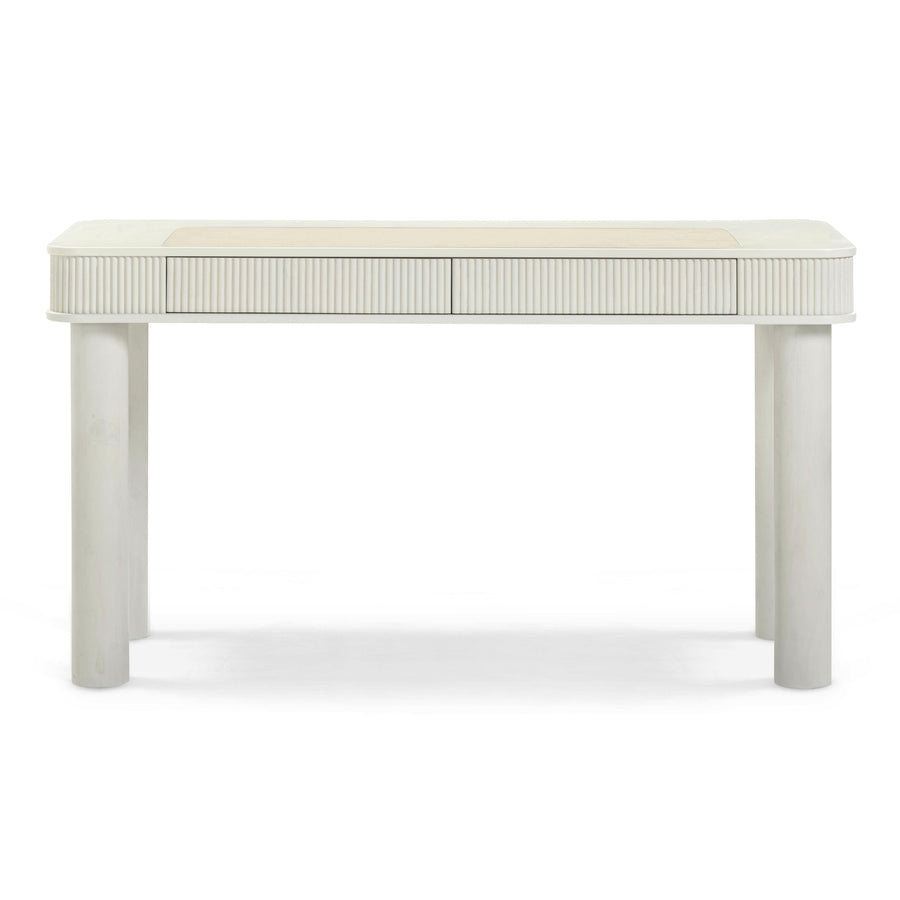 Sarah 55" Cream 2-Drawer Executive Work Desk