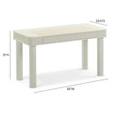 Sarah 55" Cream 2-Drawer Executive Work Desk