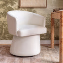 Kristen Off-White Rolling Desk Chair by TOV Furniture, view 2