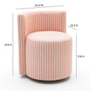 Alyssa Striped Performance Linen Rolling Desk Chair