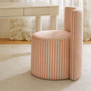 Alyssa Striped Performance Linen Rolling Desk Chair