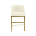Lisa Pleated Performance Velvet Counter Stool