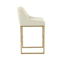 Lisa Pleated Performance Velvet Counter Stool