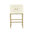 Lisa Pleated Performance Velvet Counter Stool