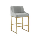 Lisa Pleated Performance Velvet Counter Stool