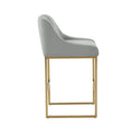 Lisa Pleated Performance Velvet Counter Stool