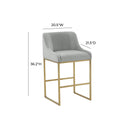 Lisa Pleated Performance Velvet Counter Stool