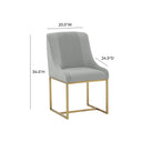 Lisa Pleated Performance Velvet Dining Chair