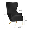 Julia Performance Velvet Wingback Accent Chair