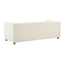 Wafa 87" Cream Performance Velvet Sofa by Inspire Me! Home Decor by TOV Furniture, view 4
